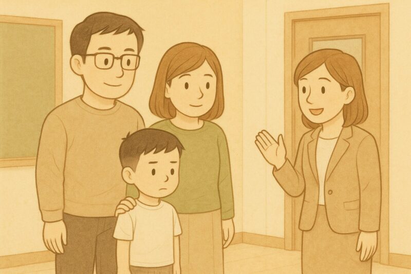 自閉症の息子と支援級の見学をしに小学校へ行きました